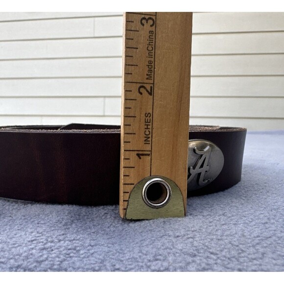 University Alabama Crimson Tide Zep-Pro Full Grain Leather Belt Men’s 46 Brown - Picture 5 of 6